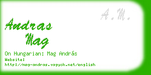 andras mag business card